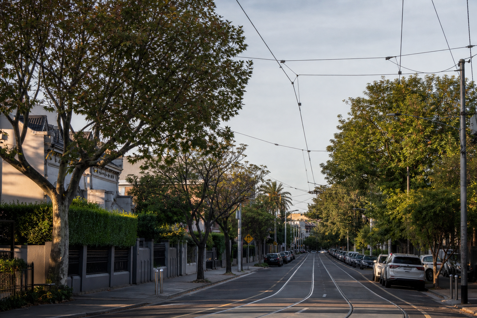Melbourne city streets and landmarks