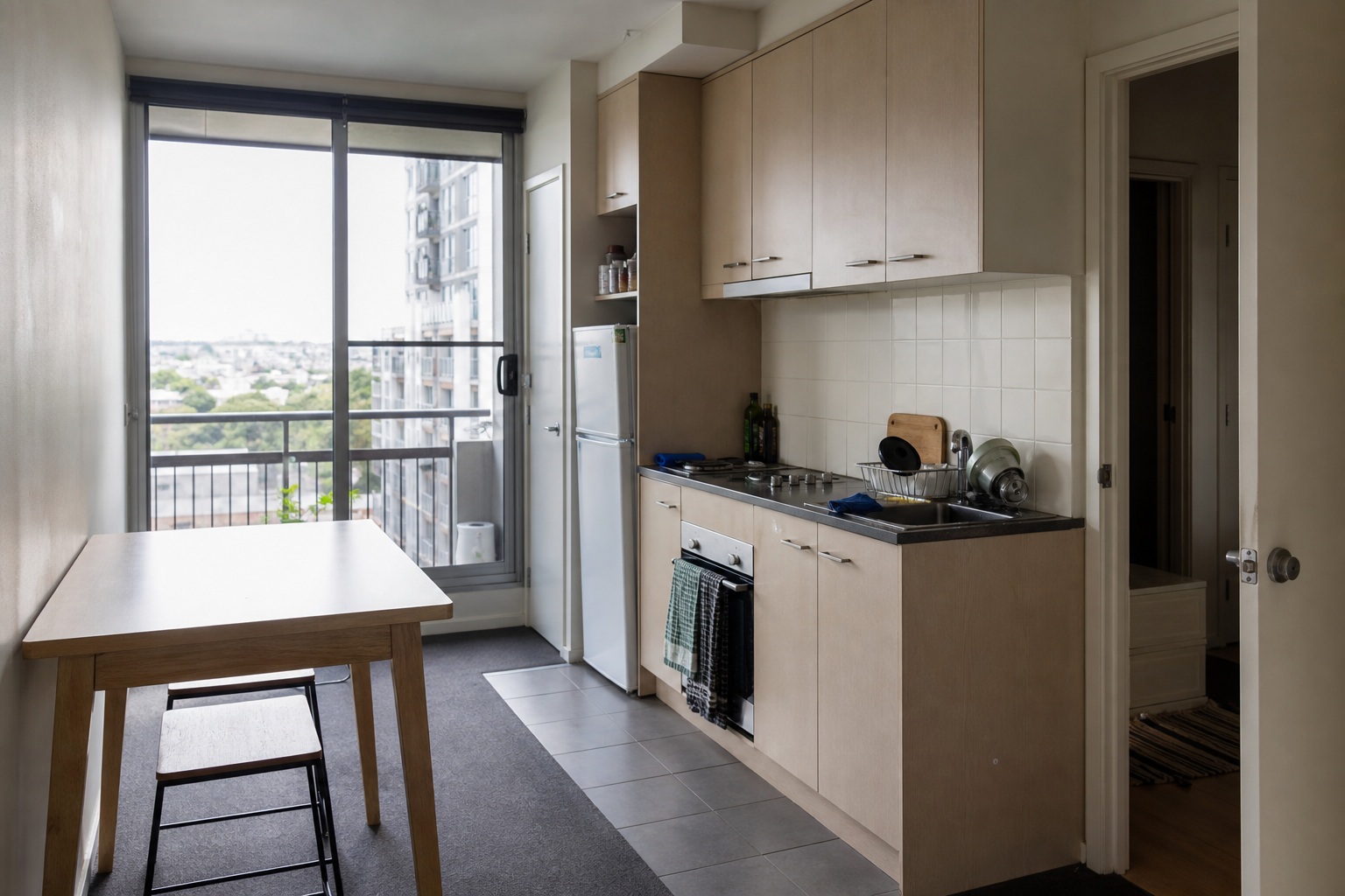 Modern Melbourne apartment prepared for professional cleaning