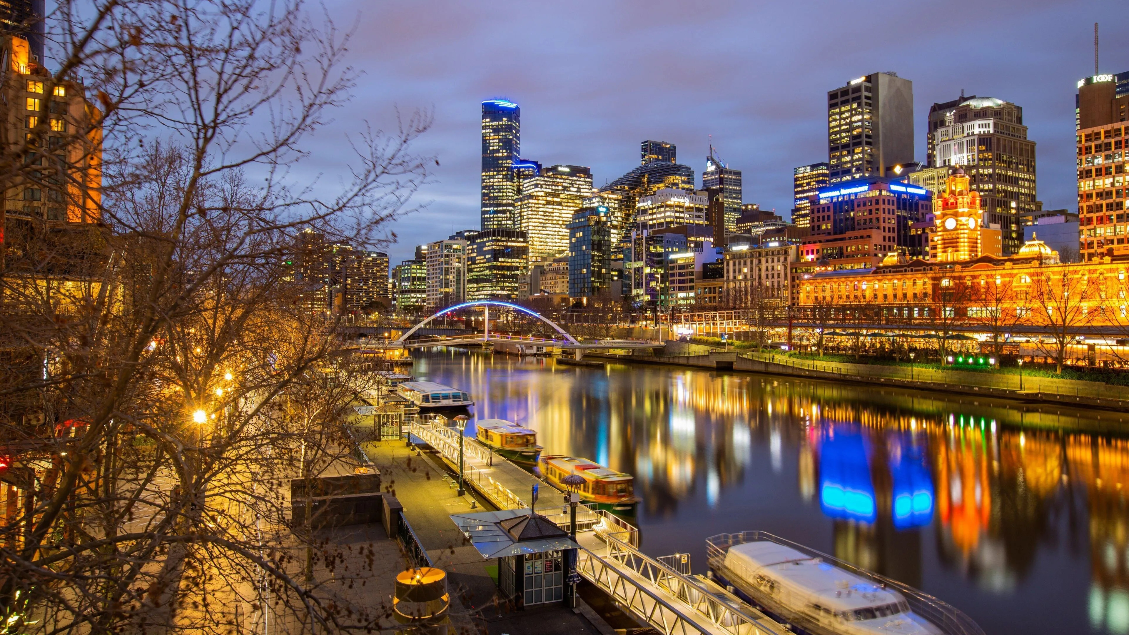 Southbank Melbourne skyline and waterfront